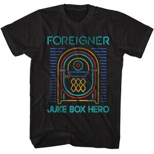 Foreigner Juke Box Hero Shirt Rock Band Music Graphic Fan Concert T-Shirt 90